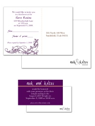 3.5 x 2 Inserts and 5 x 3.5 RSVP post card insert.